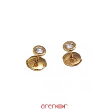 Boucles d'oreilles or jaune pneu avec diamants