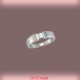 Bague solitaire or gris plat 